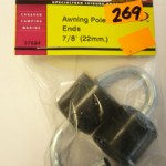 Awning pole ends